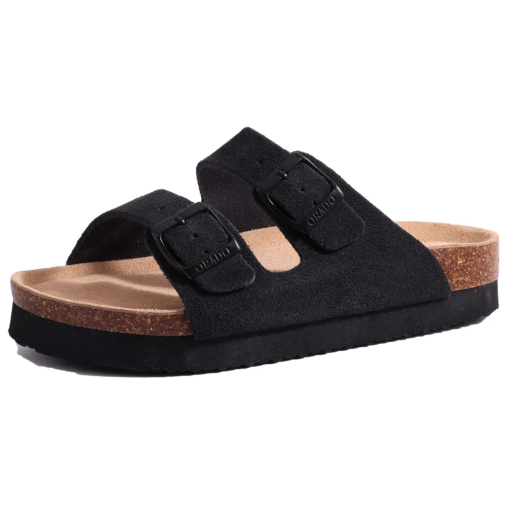 Zuecos de corcho para mujer — Suela antideslizante con soporte de arco, moda 2026