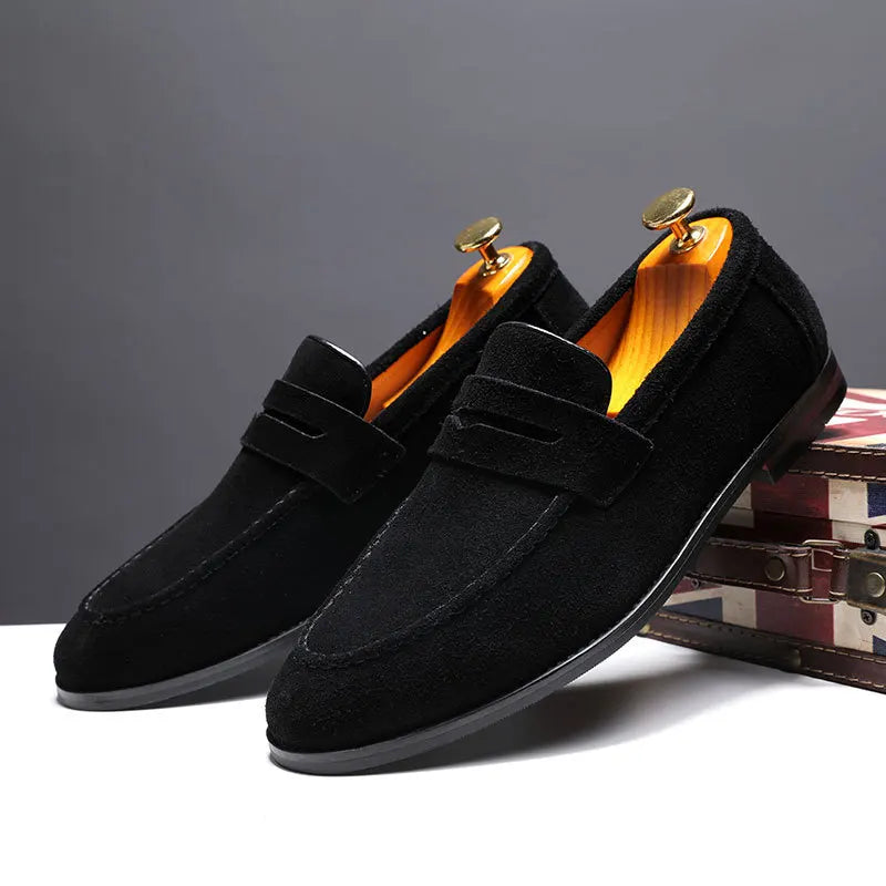 Mocasines de cuero genuino para hombre — Ligeros y cómodos para conducción, boda y fiesta