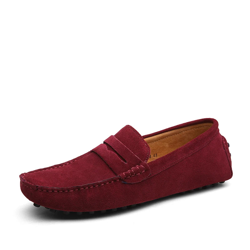 Mocasines casuales de cuero genuino para hombre — Tallas 38-50, cómodos y elegantes