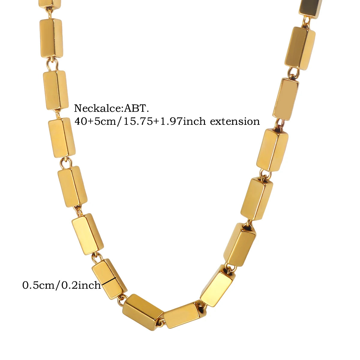 Collar de cadena de bolas en acero inoxidable — Unisex, minimalista y resistente