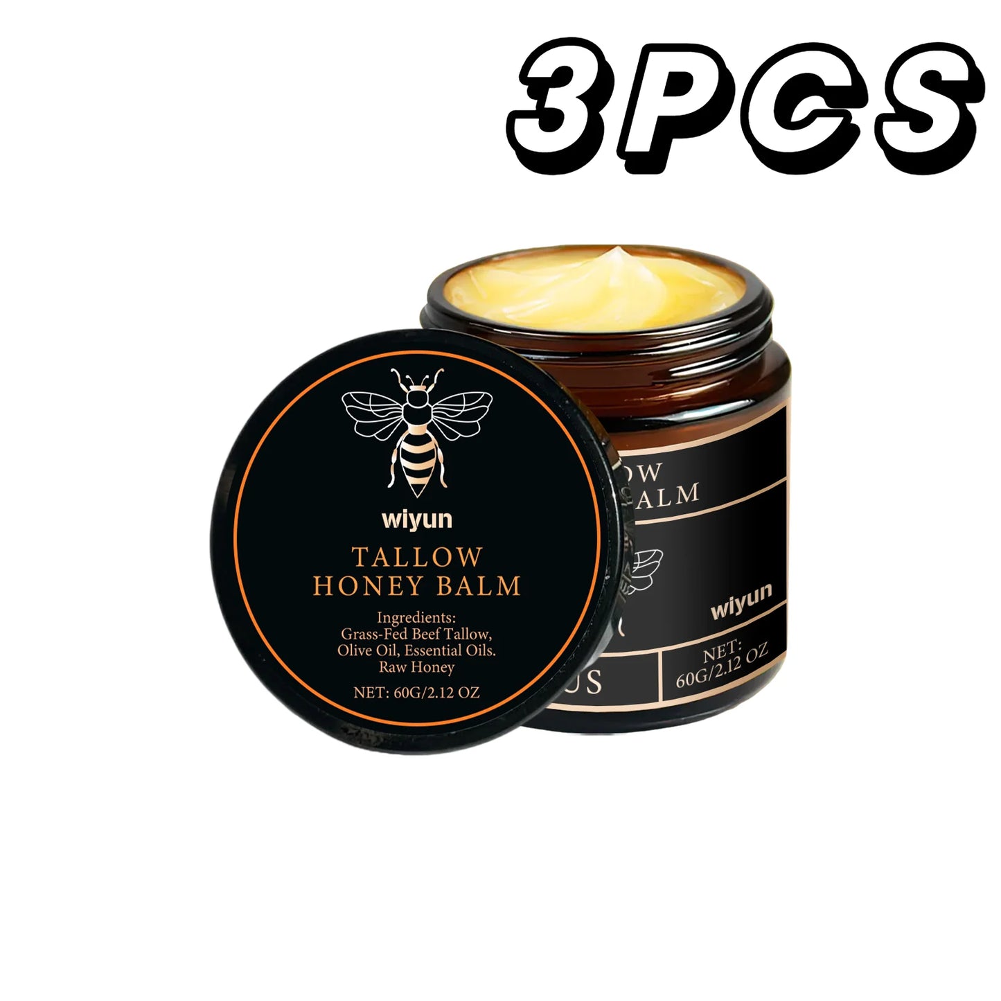 Crema hidratante facial y corporal con miel y sébo — Iluminadora, reafirmante y antiedad