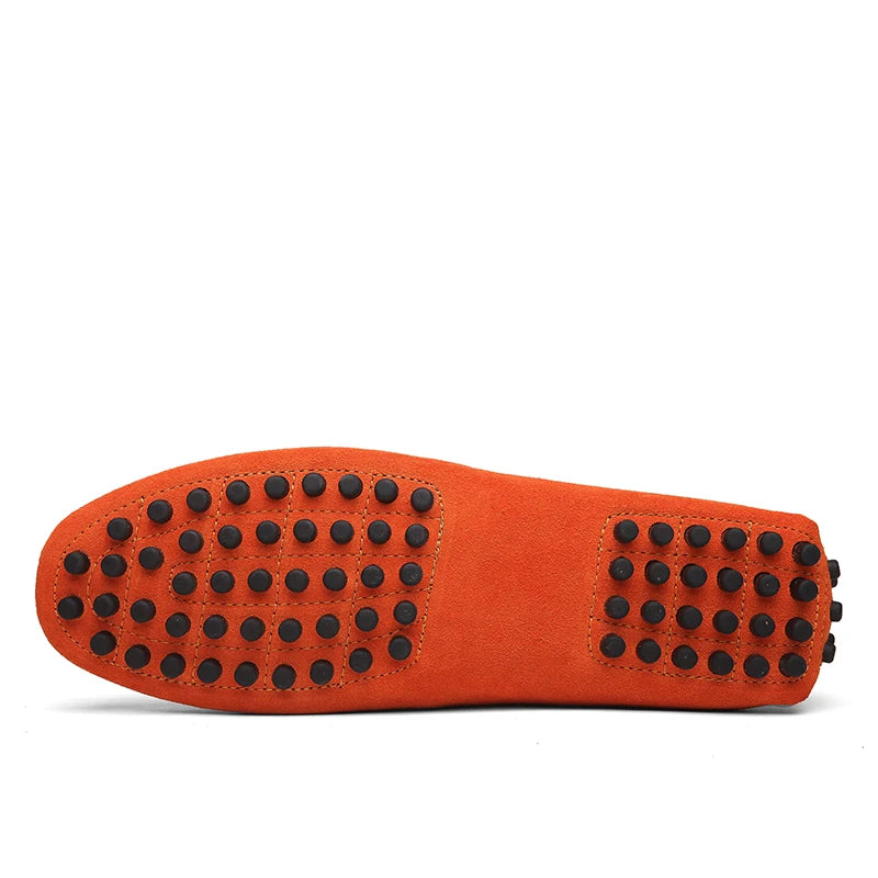 Mocasines casuales de cuero genuino para hombre — Tallas 38-50, cómodos y elegantes