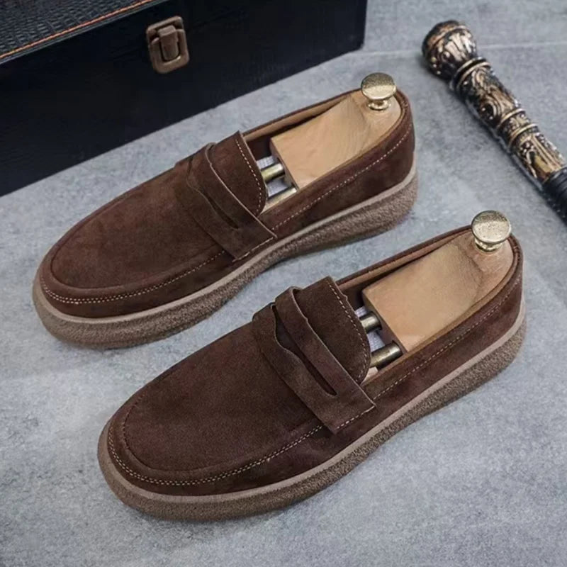 Mocasines de plataforma para hombre — Ligeros, slip-on, zapatillas casuales transpirables