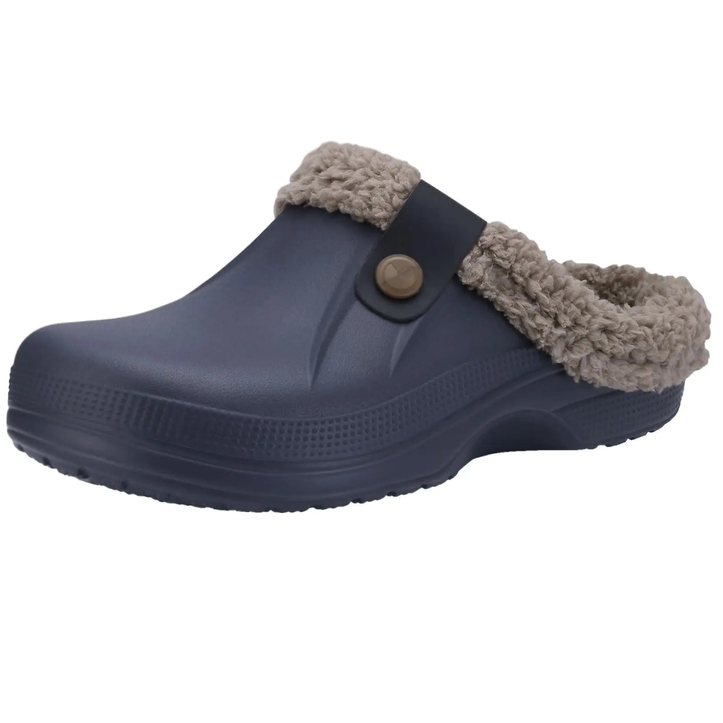 Zapatillas de casa de invierno para hombre — Con pelo, cálidas, impermeables y antideslizantes