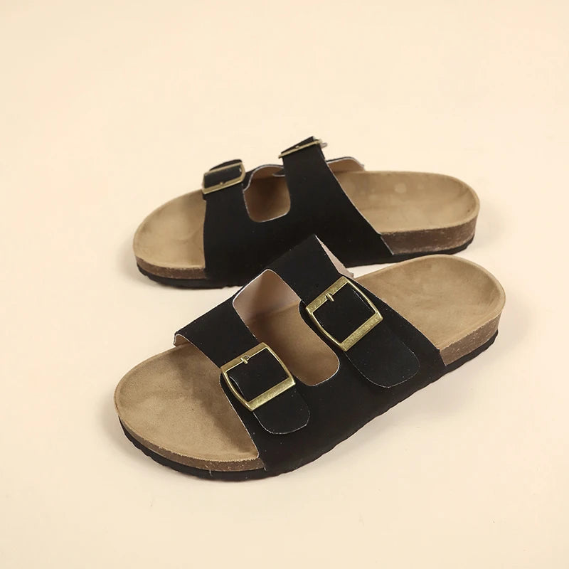 Chanclas planas de corcho para mujer y hombre — Antideslizantes, playa y exterior 2026