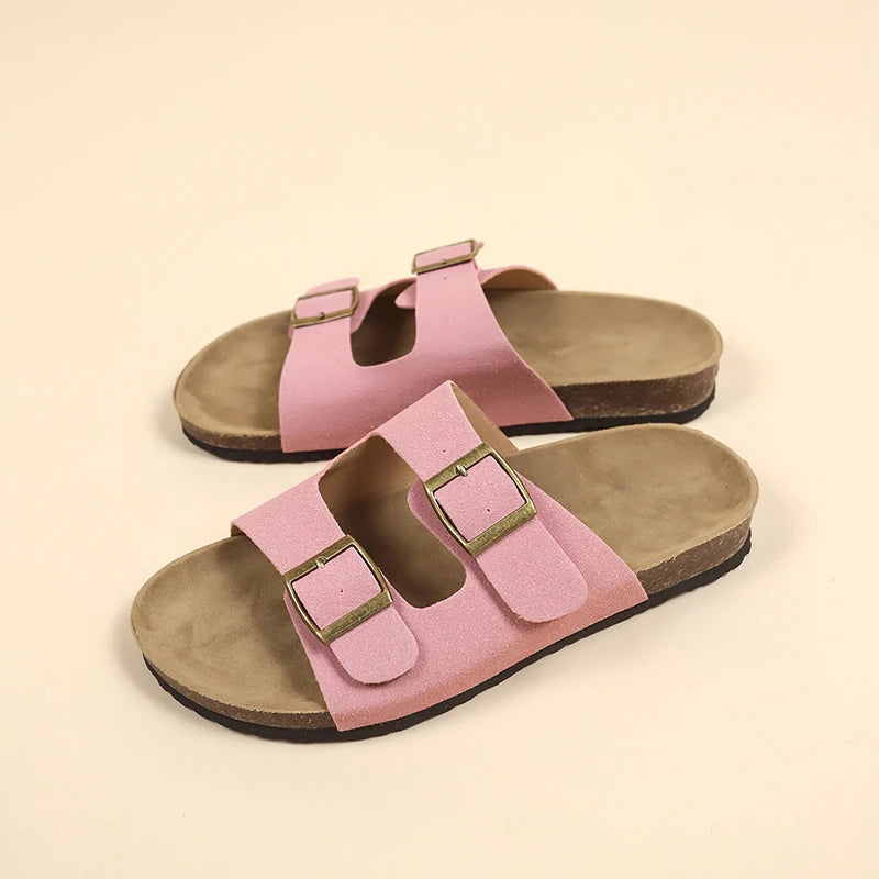 Chanclas planas de corcho para mujer y hombre — Antideslizantes, playa y exterior 2026