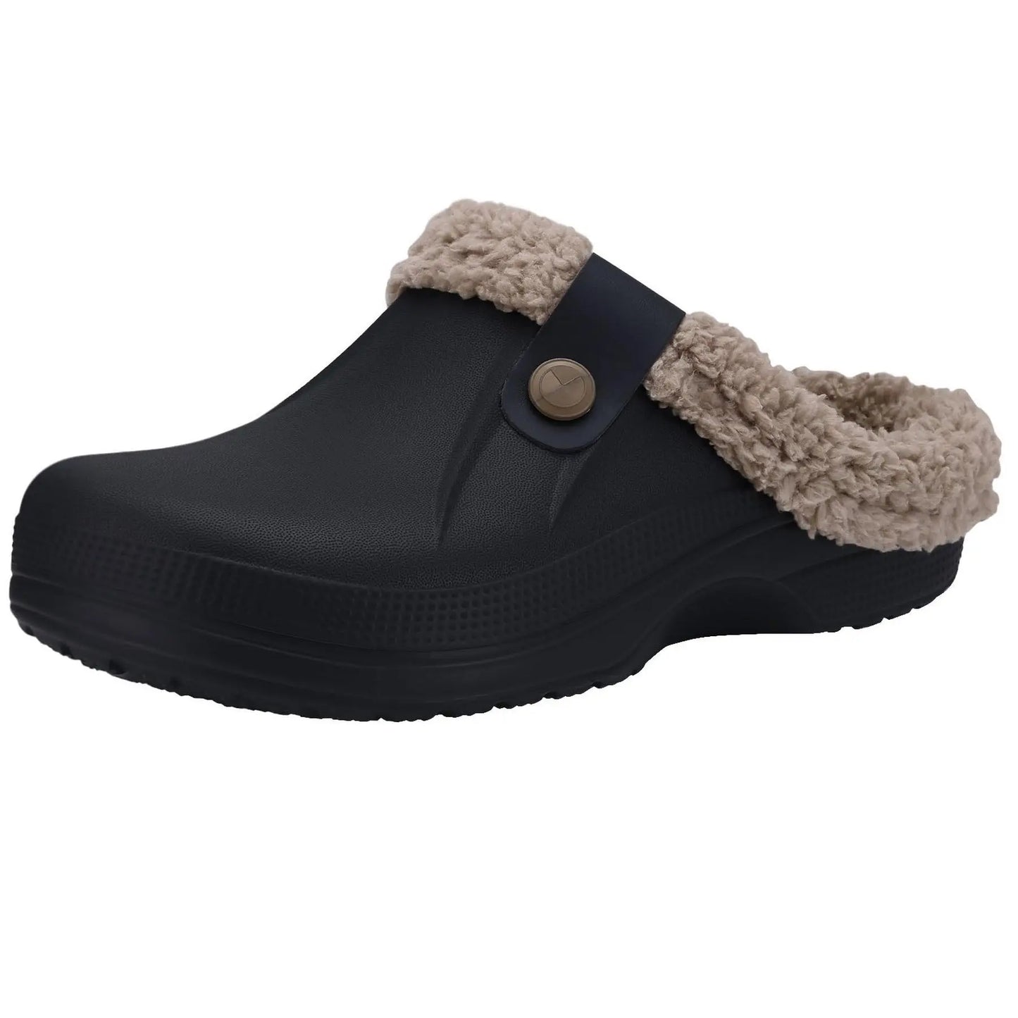 Zapatillas de casa de invierno para hombre — Con pelo, cálidas, impermeables y antideslizantes