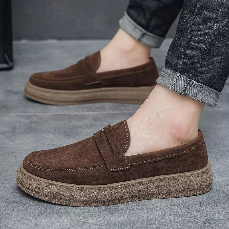 Mocasines de plataforma para hombre — Ligeros, slip-on, zapatillas casuales transpirables