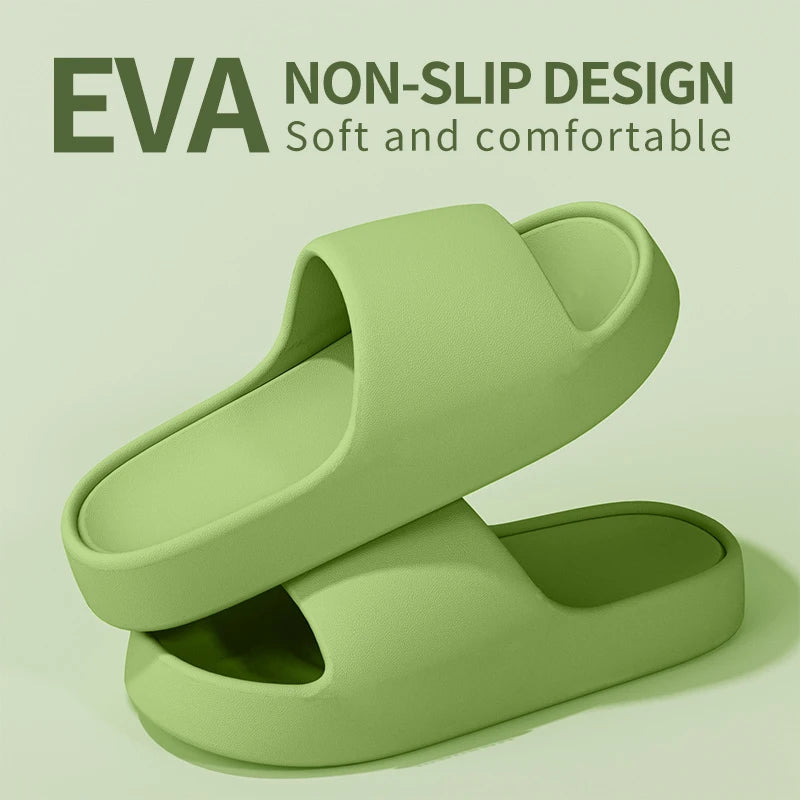 Zapatillas de casa para hombre — Suela gruesa antideslizante, frescas para verano