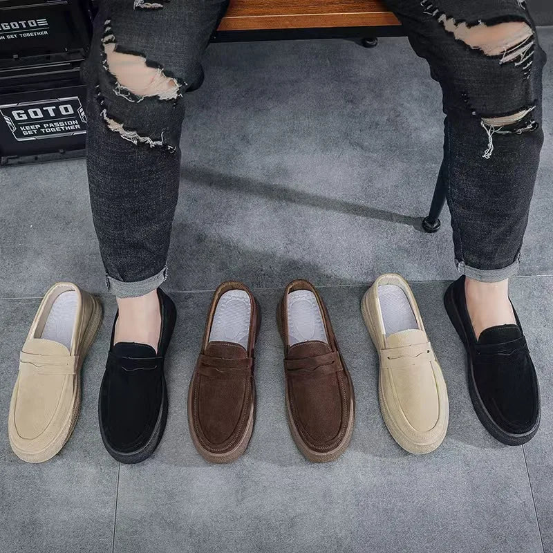 Mocasines de plataforma para hombre — Ligeros, slip-on, zapatillas casuales transpirables