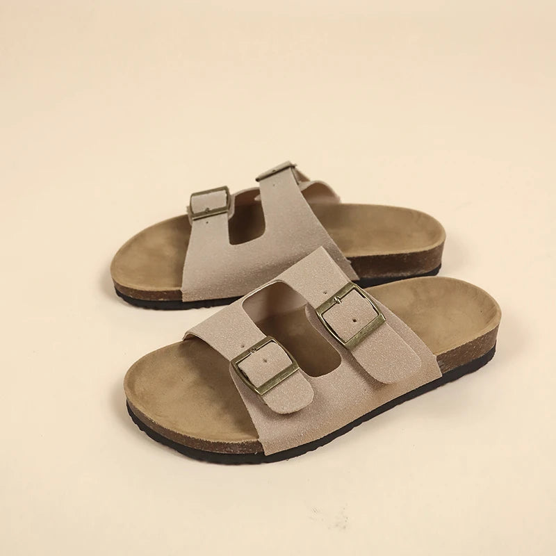 Chanclas planas de corcho para mujer y hombre — Antideslizantes, playa y exterior 2026