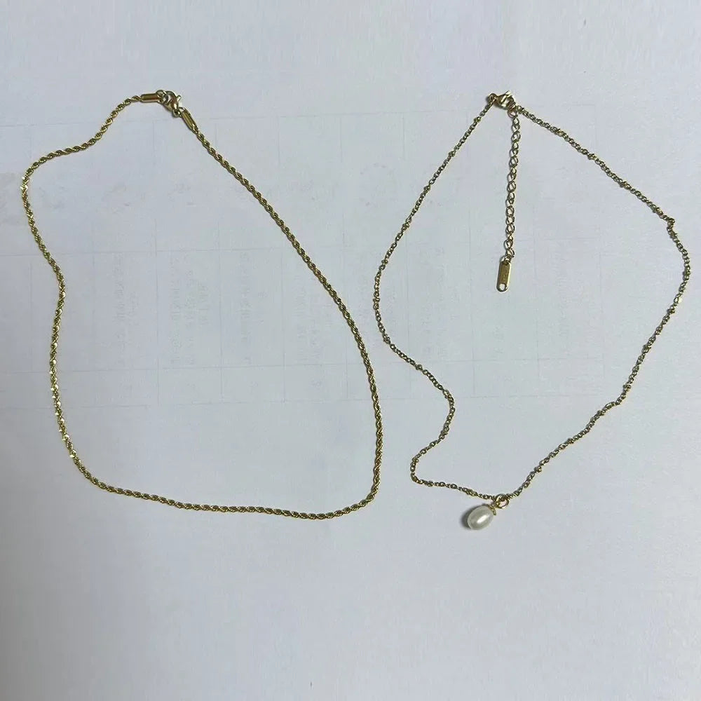 Collar de cadena de bolas en acero inoxidable — Unisex, minimalista y resistente